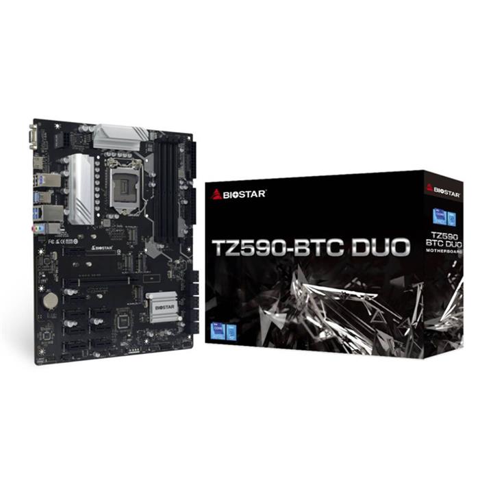 مادربرد بایوستار مدل TZ590-BTC DUO سوکت 1200 Biostar TZ590-BTC DUO 1200 Motherboard